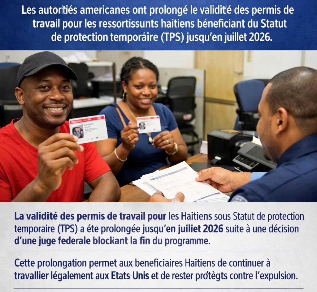 Prolongation du TPS : un répit pour les immigrants haïtiens aux États-Unis