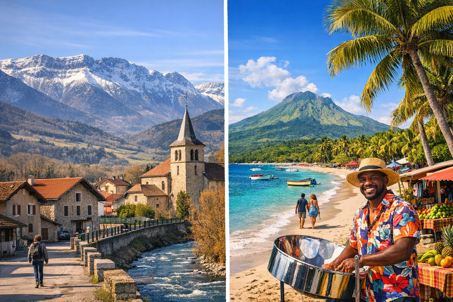 Entre la ville de Vif et la Guadeloupe, deux réalités contrastées