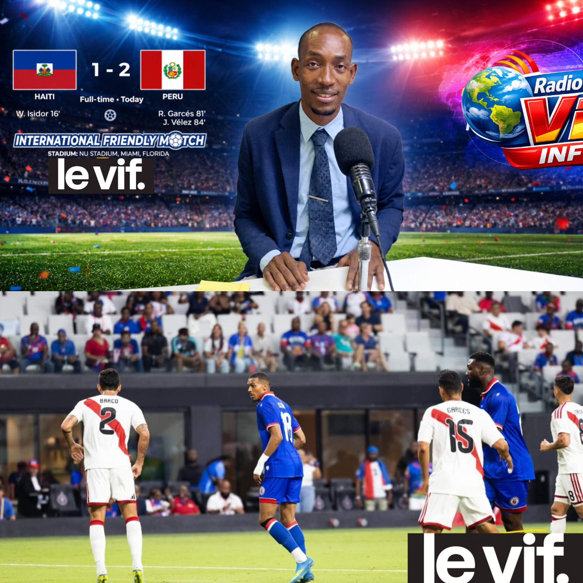 Haïti a raté de réécrire une page d'histoire pour la première fois face au Pérou en match de préparation pour la coupe du Monde Juin 2026