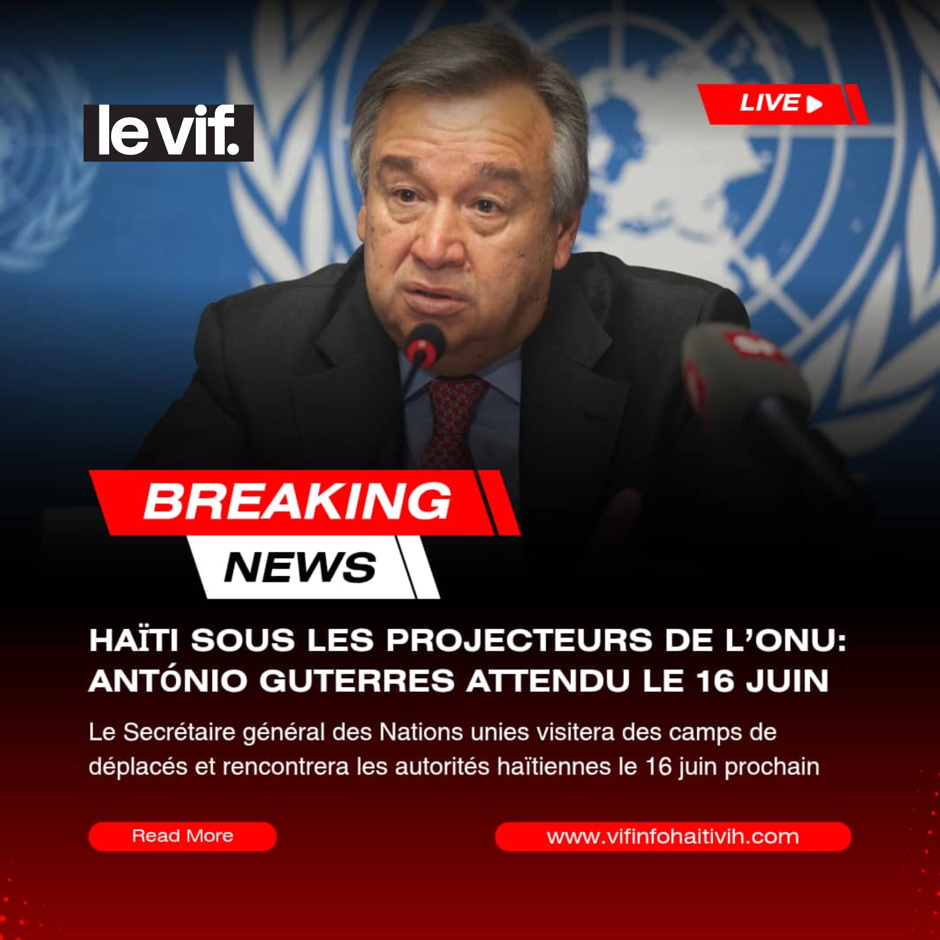 Haïti sous les projecteurs de l’ONU : António Guterres attendu le 16 juin
