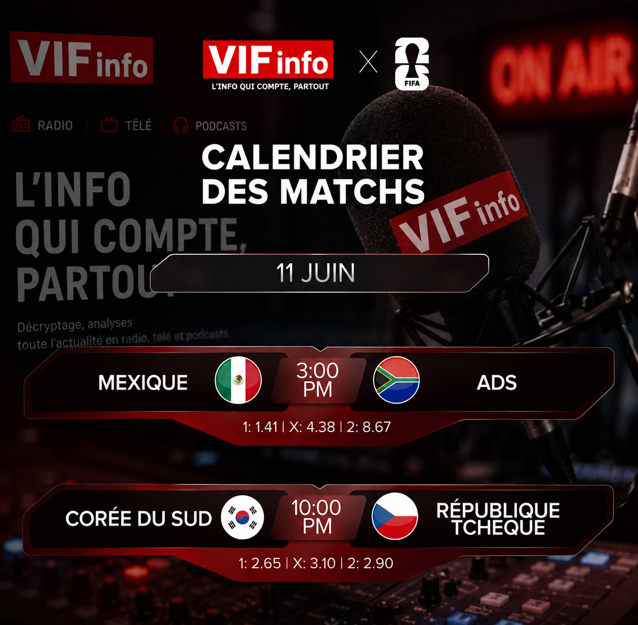 Cap sur la Coupe du Monde 2026 avec Vif Info