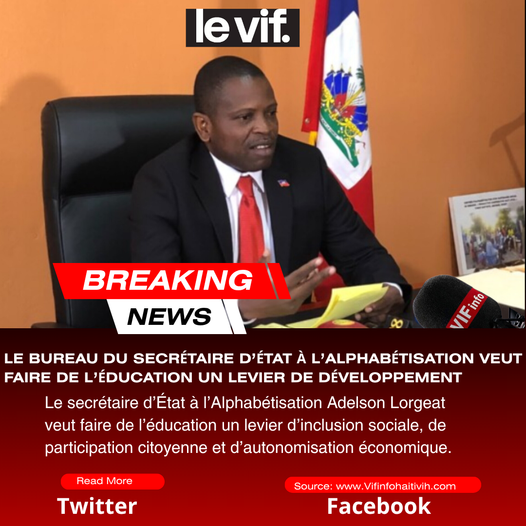 Adelson Lorgeat lance une offensive pour relancer l’alphabétisation en Haïti