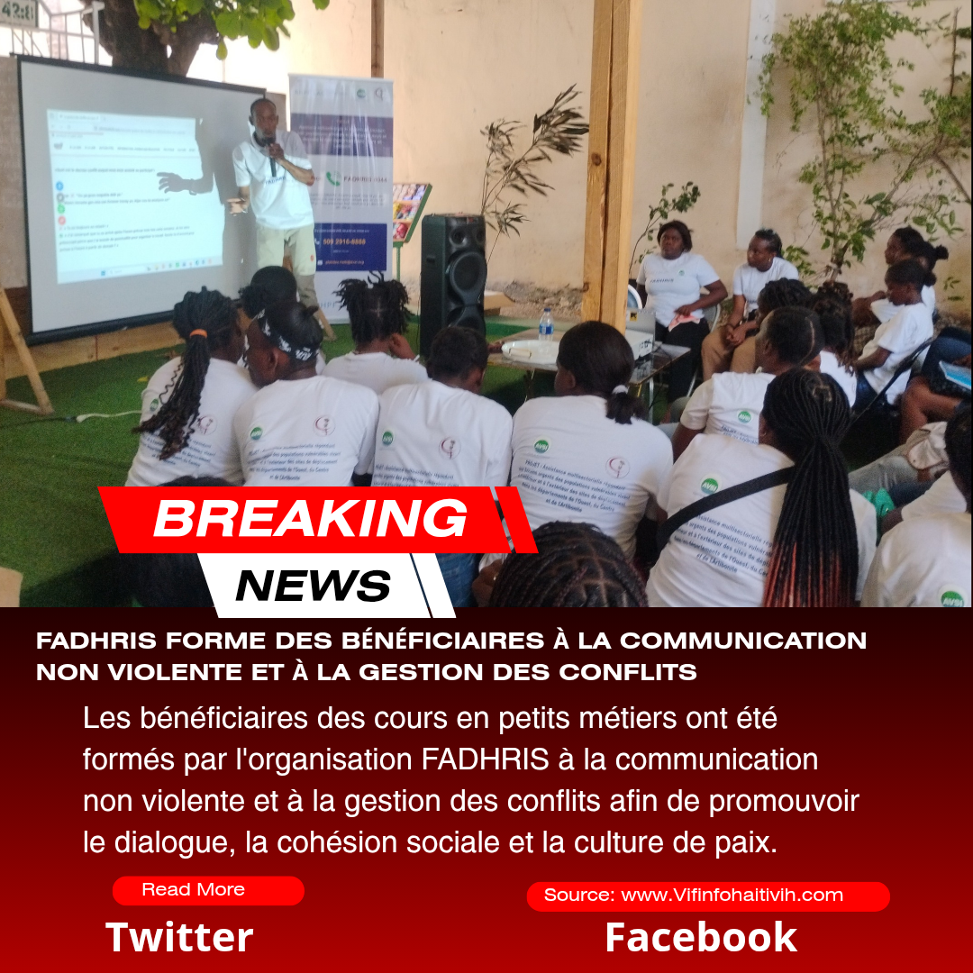 Former pour prévenir, dialoguer pour construire la paix: FADHRIS renforce les capacités de ses bénéficiaires en Communication Non Violente et Gestion des Conflits